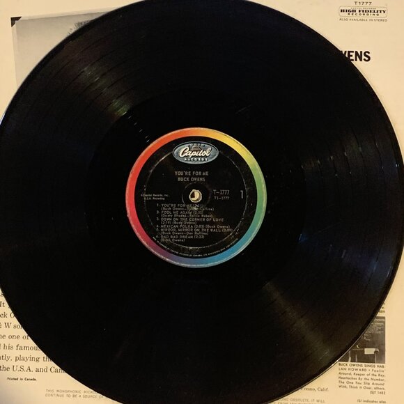 Buck Owens You're For Me Vinyl Record Classic Country 1962 - Picture 4 of 4